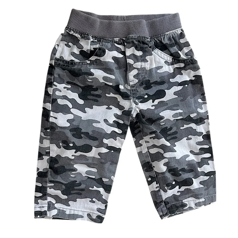 Y2K Garanimals Gray Camouflage Pants Like New Size 12 Months Baby Boy